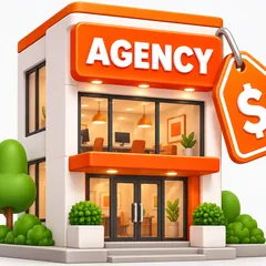An agency building with a price tag